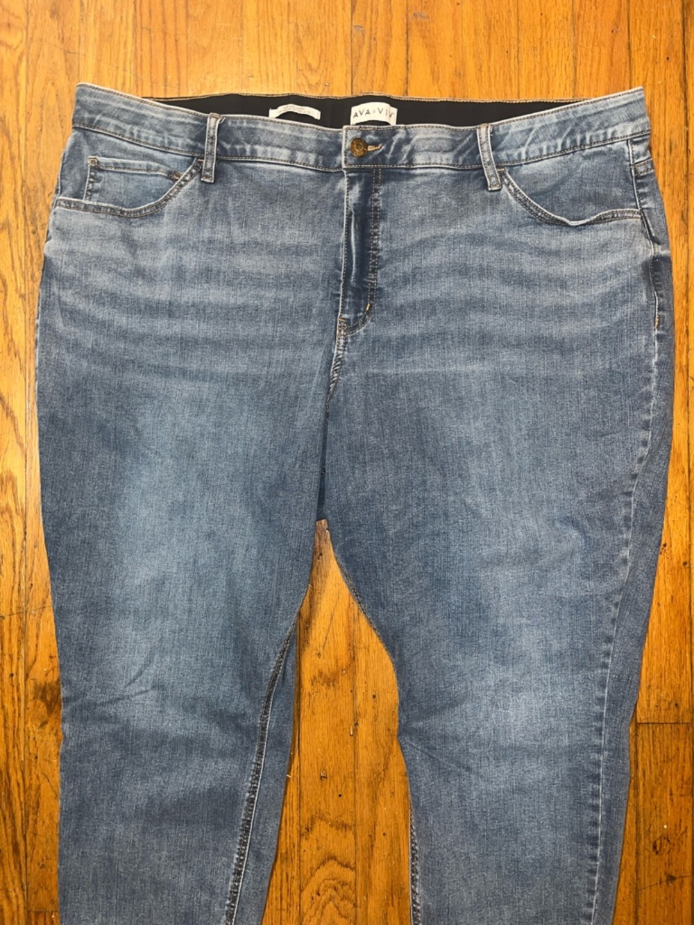 Ava & Viv High Rise Skinny Women’s Blue Denim Jeans Size 26 - Picture 4 of 10
